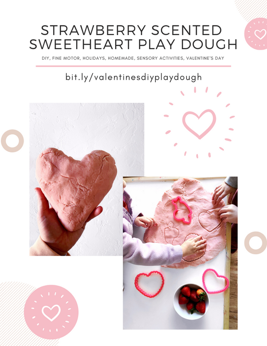 Strawberry Scented Sweetheart Play Dough