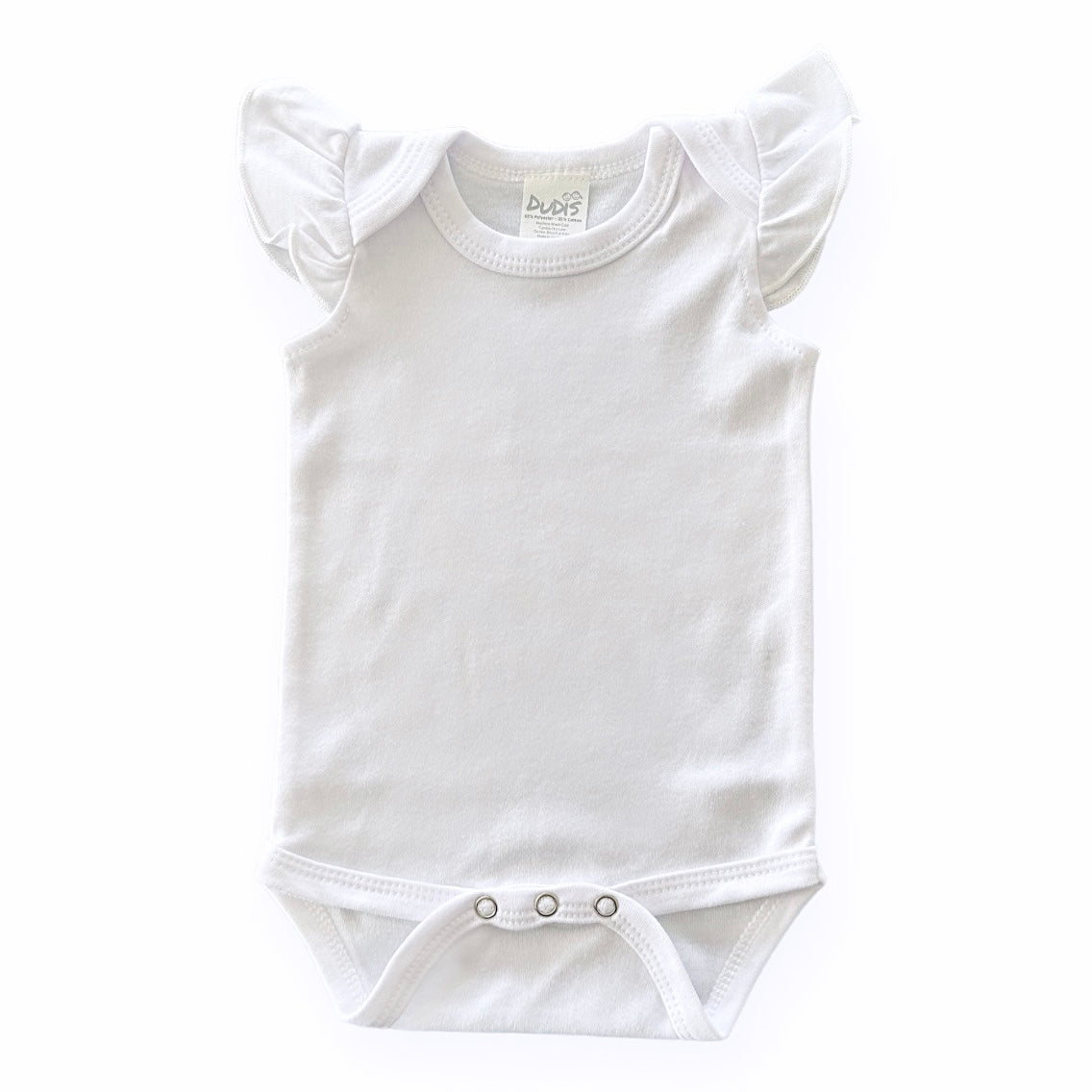 White Flutter Sleeve Bodysuit