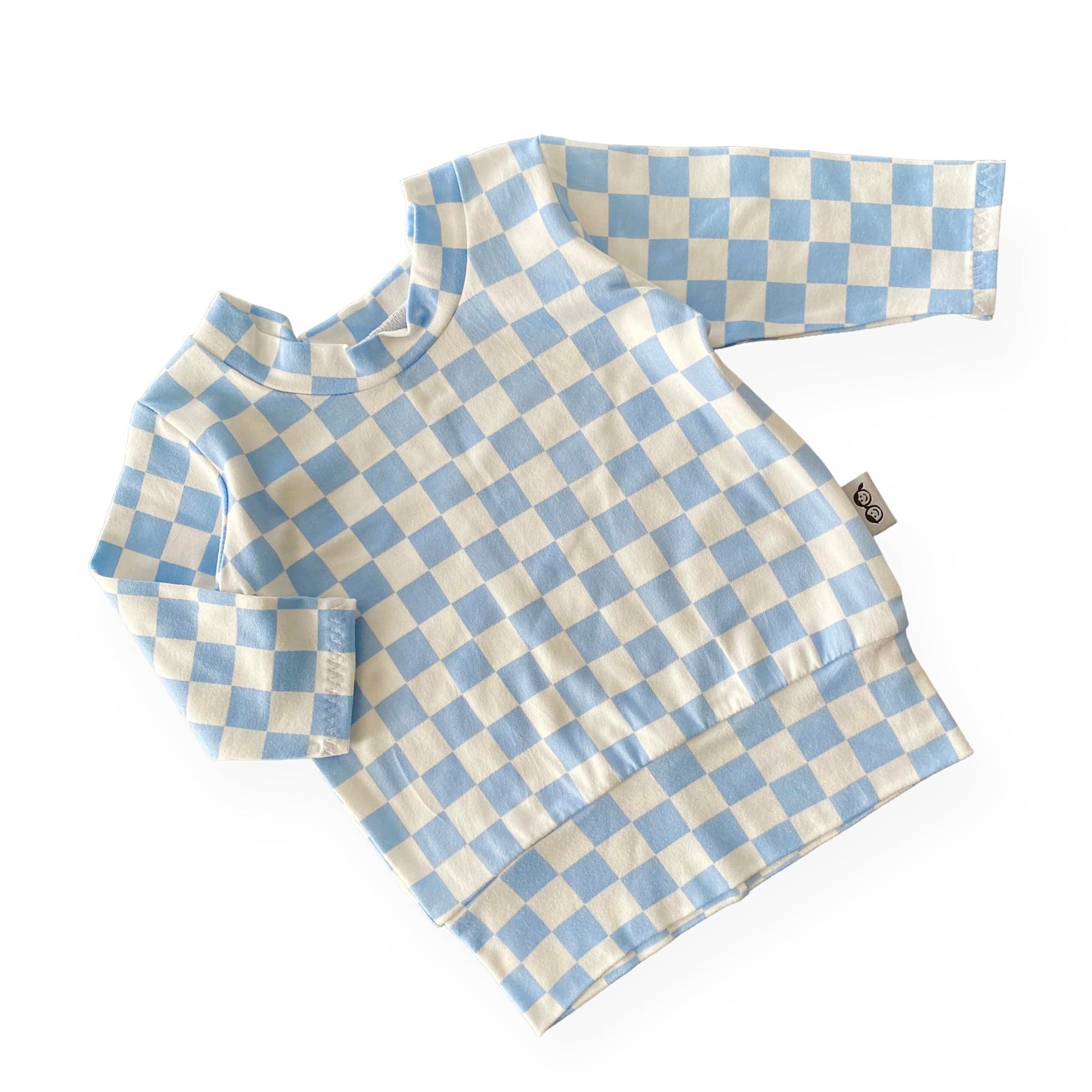 Blue Retro Checkered Lounge Set
