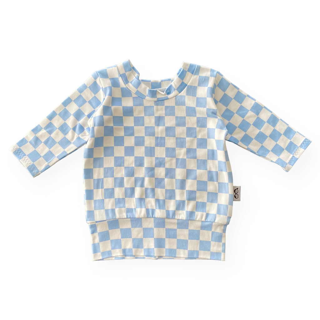 Blue Retro Checkered Lounge Set