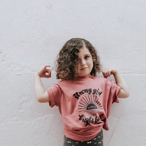 Strong Girl with a Bright Future Kids Tee